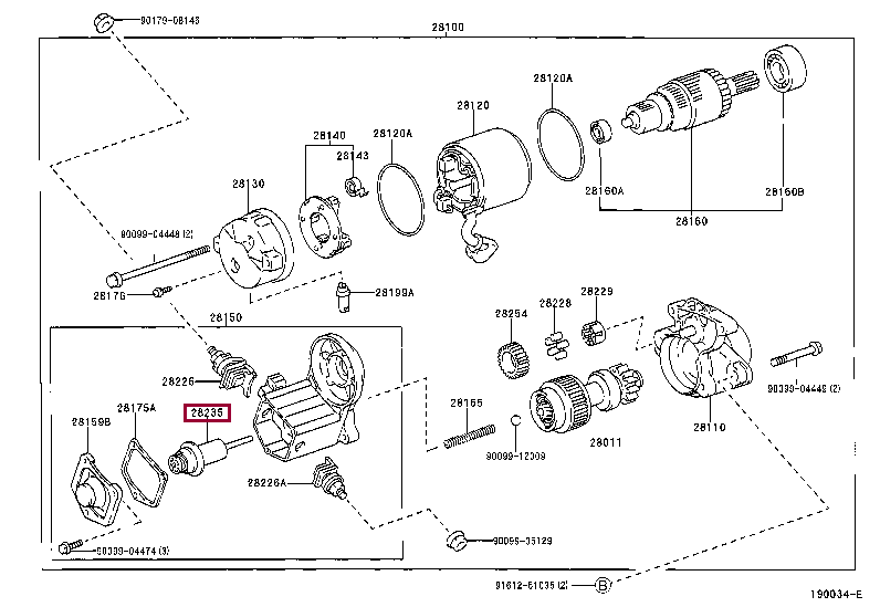 PLUNGER, MAGNET SWITCH 28235-74130 (номер toyota 2823574130)