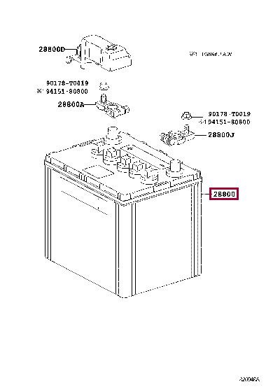 288000L040: BATTERY Тойота