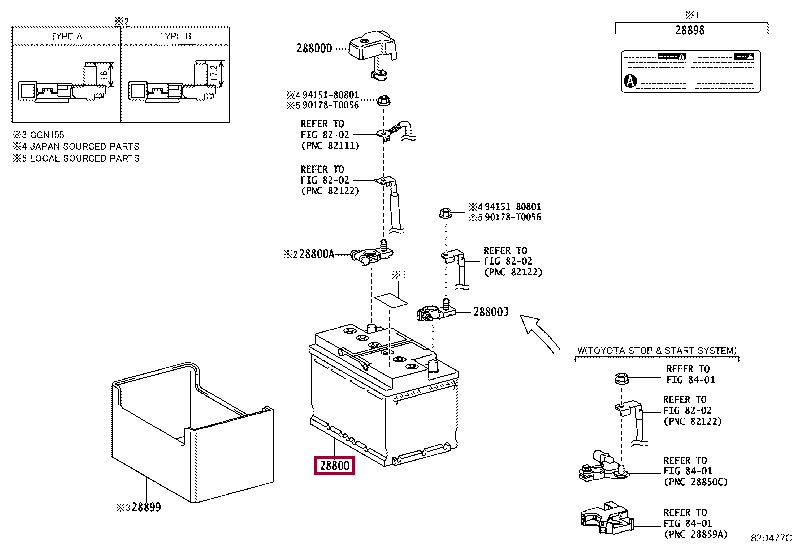 288000L461: BATTERY Тойота
