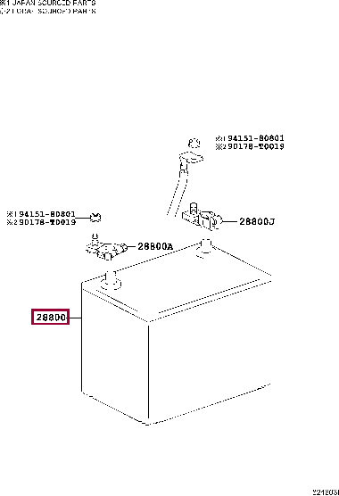 288000T020: BATTERY Тойота