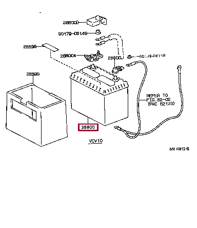 Аккумулятор 28800-42030 (номер toyota 2880042030)