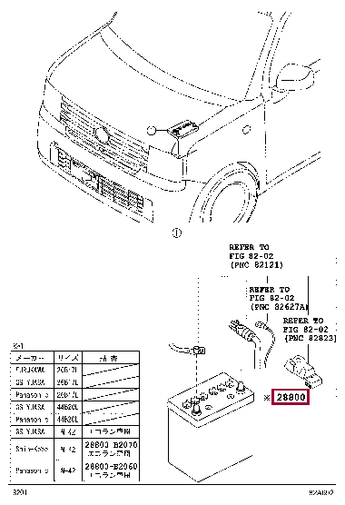 28800B2070: BATTERY Тойота