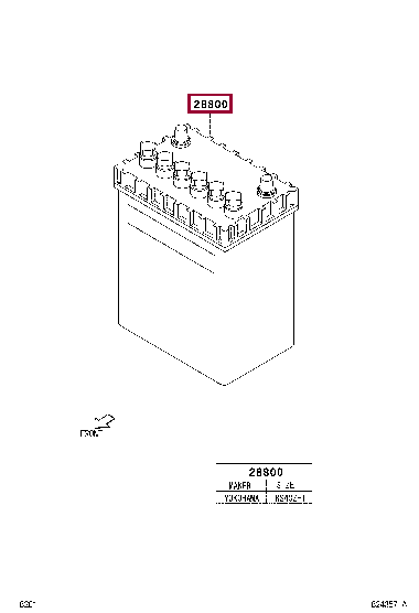 28800BZ011: BATTERY Тойота