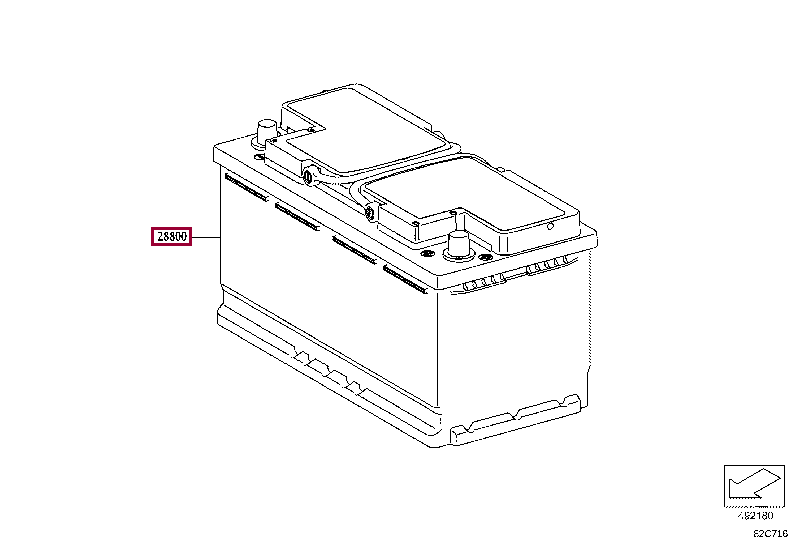 28800WAA02: BATTERY Тойота