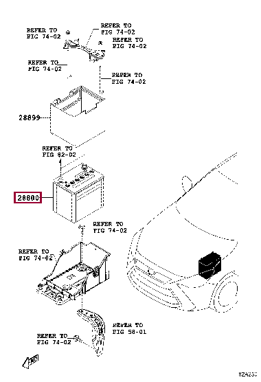 28800WB001: BATTERY Тойота