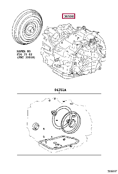 TRANSAXLE ASSY, AUTOMATIC 30500-42281 (номер toyota 3050042281)
