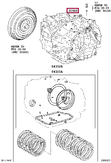 TRANSAXLE ASSY, AUTOMATIC 30500-48300 (номер toyota 3050048300)