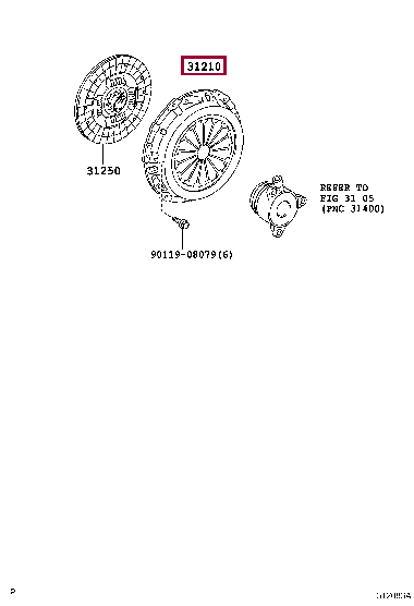 3121012340: COVER ASSY, CLUTCH Тойота