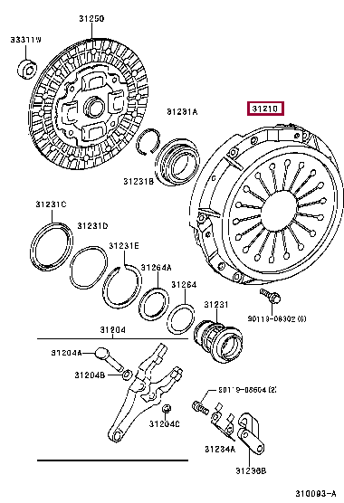 3121022140: COVER ASSY, CLUTCH Тойота