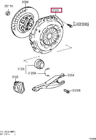 3121026120: COVER ASSY, CLUTCH Тойота