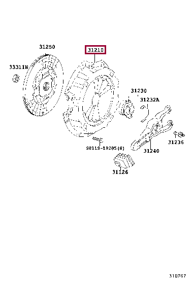 3121036290: COVER ASSY, CLUTCH Тойота