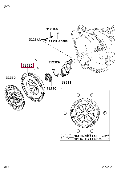 COVER ASSY, CLUTCH Тойота (31210-BZ021) 31210BZ021: COVER ASSY, CLUTCH Тойота