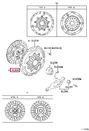 3125004080: DISC ASSY, CLUTCH Тойота