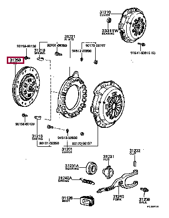 3125025063: DISC ASSY, CLUTCH Тойота