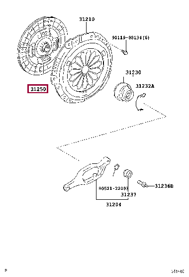 3125035450: DISC ASSY, CLUTCH Тойота