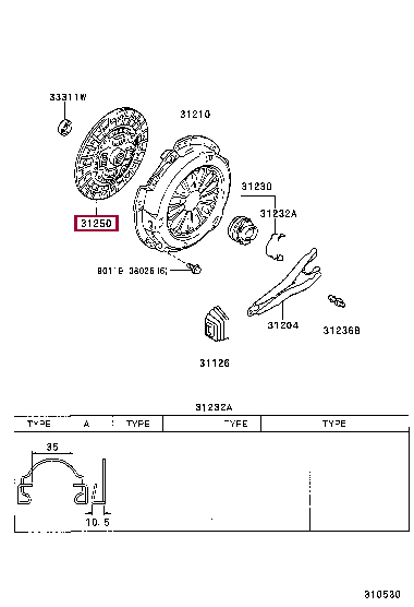 3125053012: DISC ASSY, CLUTCH Тойота