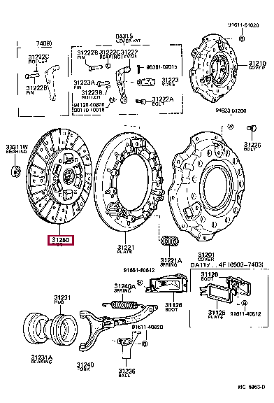 3125055052: DISC ASSY, CLUTCH Тойота