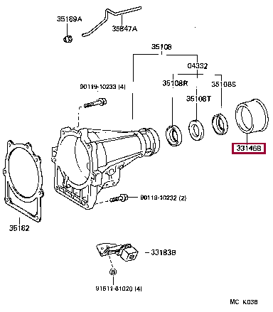 DEFLECTOR, EXTENSION HOUSING DUST 33146-30020 (номер toyota 3314630020)