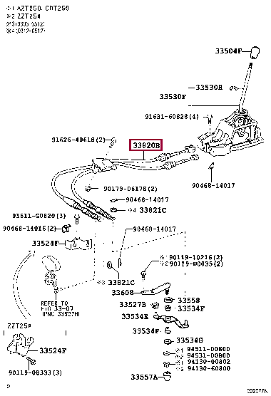 CABLE ASSY, TRANSMISSION CONTROL 33820-05275 (номер toyota 3382005275)