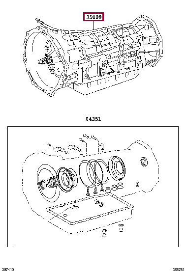 TRANSMISSION ASSY, AUTOMATIC 35000-60C30 (номер toyota 3500060C30)