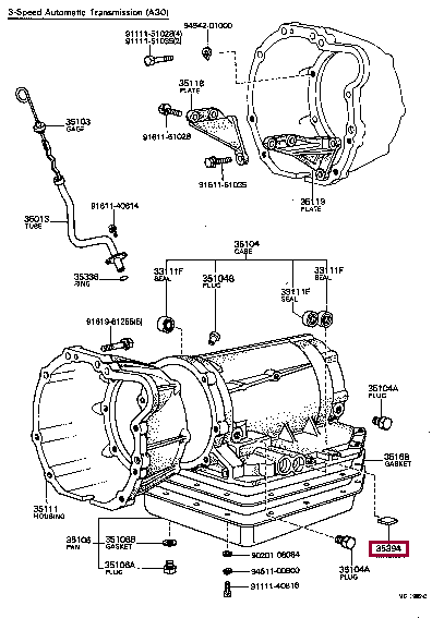 Магнит 35394-30011 (номер toyota 3539430011)