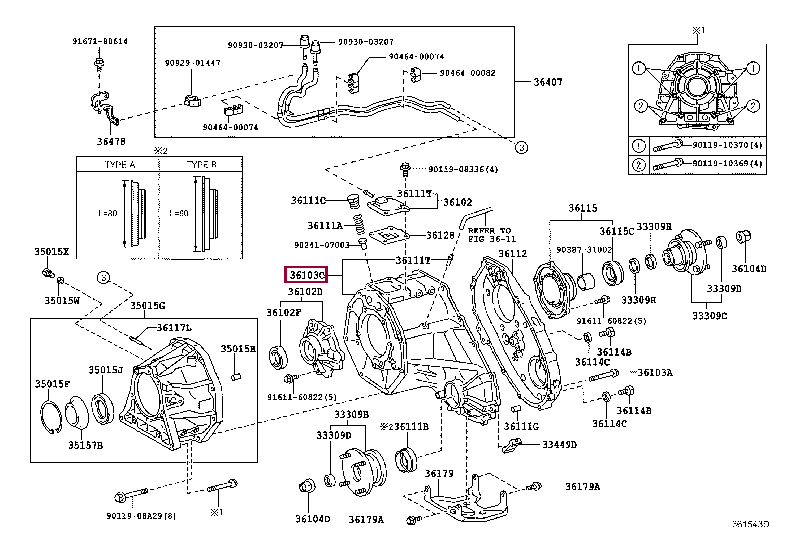 CASE, TRANSFER, FRONT 36103-35070 (номер toyota 3610335070)