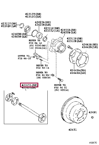 SHAFT, REAR AXLE, LH 42301-60030 (номер toyota 4230160030)