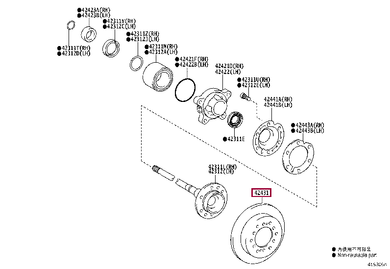 424310K270: DISC, REAR Тойота