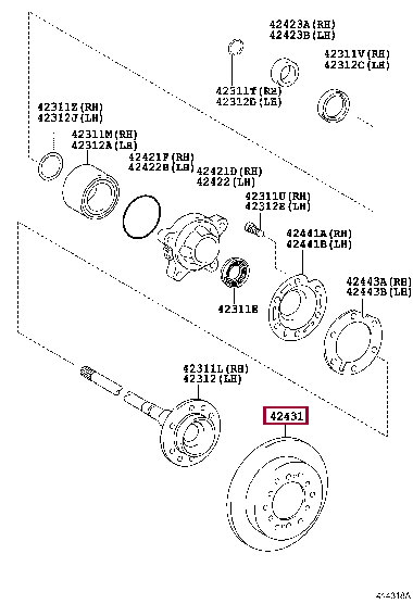 424310K280: DISC, REAR Тойота