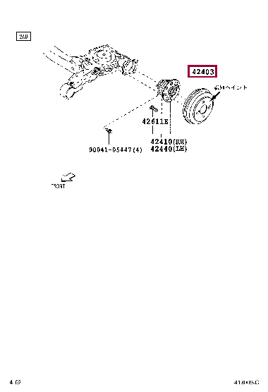 42431B1040: DRUM SUB-ASSY, REAR BRAKE Тойота