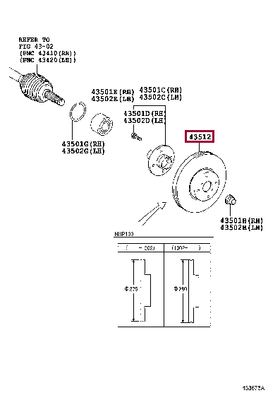 435120D210: DISC, FRONT Тойота