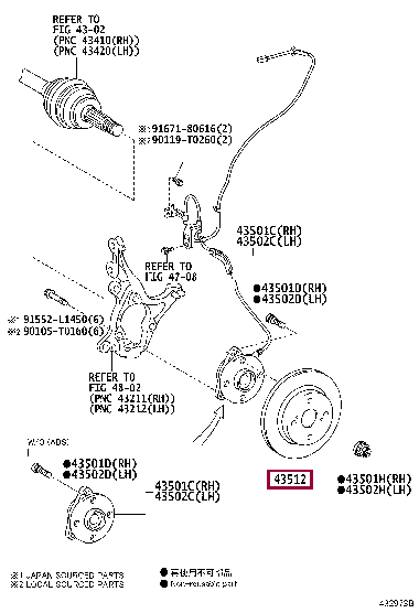 435120D280: DISC, FRONT Тойота
