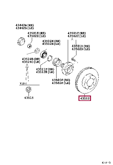435120K041: DISC, FRONT Тойота