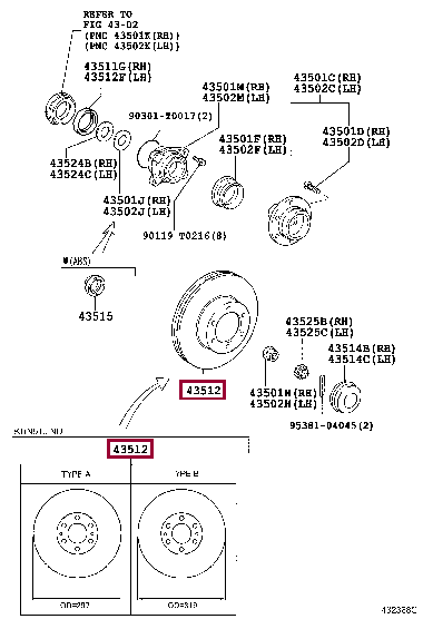 435120K110: DISC, FRONT Тойота