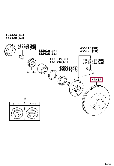 435120K190: DISC, FRONT Тойота