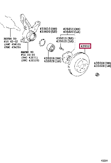 435120M020: DISC, FRONT Тойота