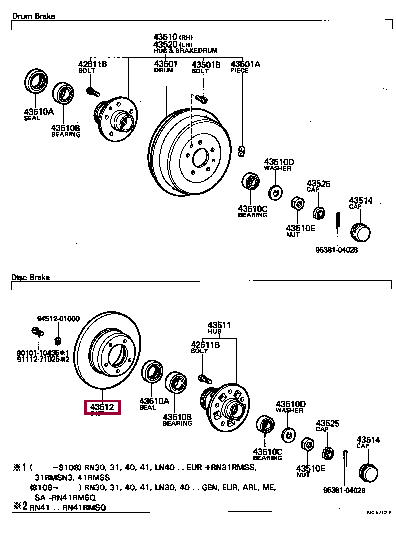 4351226031: DISC, FRONT Тойота