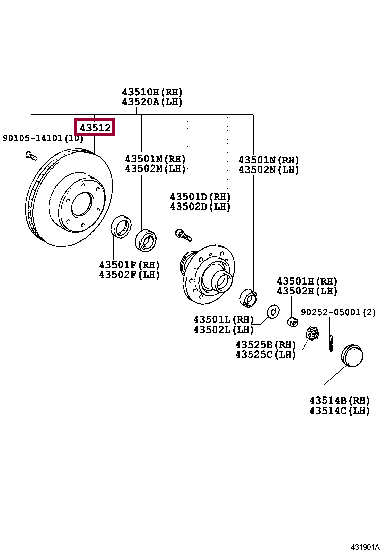 4351236170: DISC, FRONT Тойота