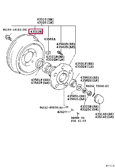 4351236190: DRUM, BRAKE Тойота