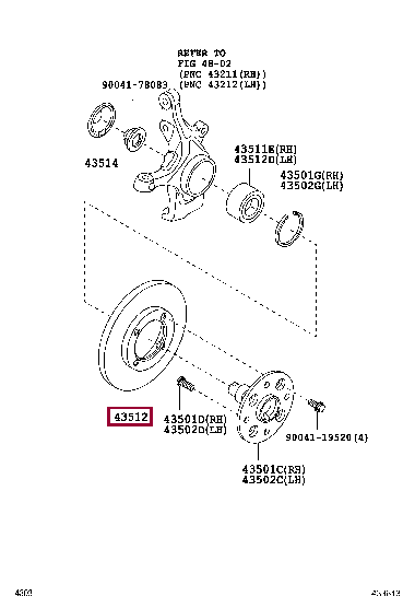 43512BZ170: DISC, FRONT Тойота