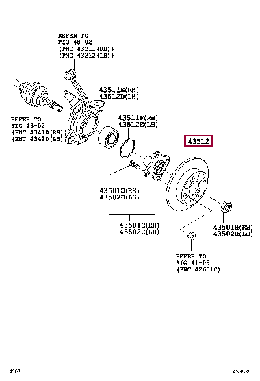 43512BZ220: DISC, FRONT Тойота