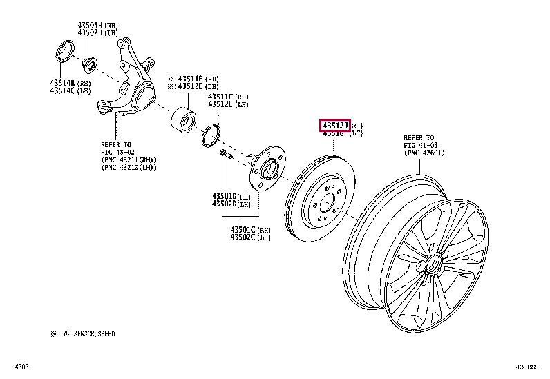 DISC, FRONT LH 43512-BZ340 (номер toyota 43512BZ340)