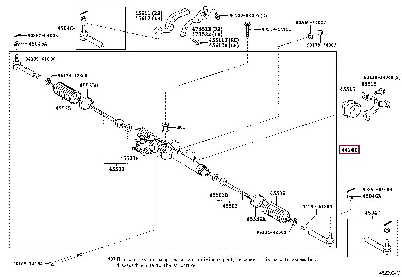 4420025030: LINK ASSY, POWER STEERING Тойота