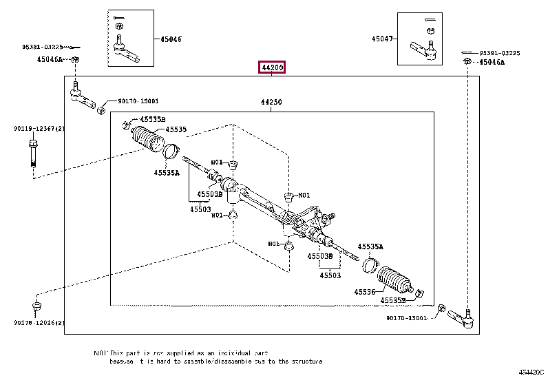 4420035103: LINK ASSY, POWER STEERING Тойота
