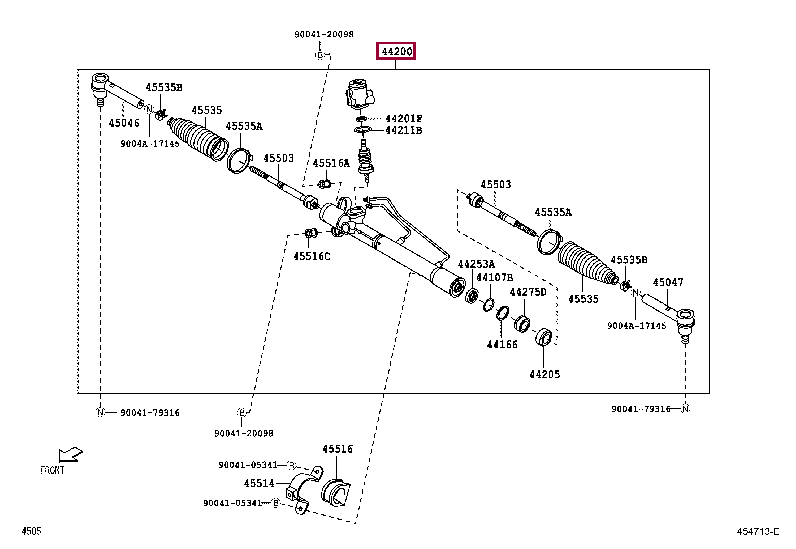 44200BZ070: LINK ASSY, POWER STEERING Тойота