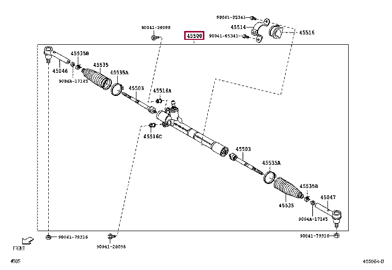 45500BZ020: LINK ASSY, STEERING Тойота