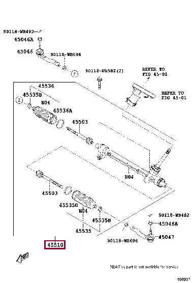 45510WB002: GEAR ASSY, STEERING Тойота