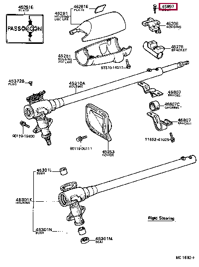 Болт 45897-12020 (номер toyota 4589712020)