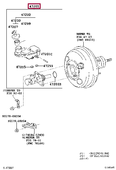 CYLINDER SUB-ASSY, BRAKE MASTER 47201-12A70 (номер toyota 4720112A70)