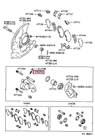 Штуцер тормозного цилиндра 47547-35020 (номер toyota 4754735020)